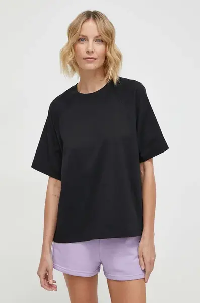 Bavlněné tričko Champion černá barva, 117351