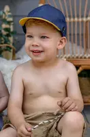 Dětská bavlněná čepice Jamiks žlutá barva, hladká