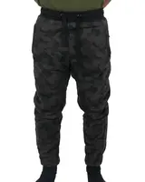 Mikbaits tepláky black camou jogger sherpa - l