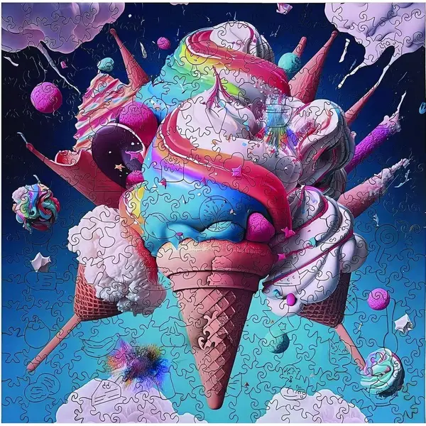 Epee Wooden puzzle Ice Cream Explosion A3