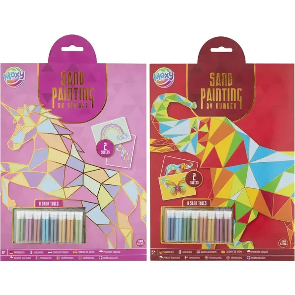 Pieskové maľovanie pomocou čísel A4 2 ks