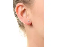 MOISS Pôvabné kôstkové náušnice so zirkónmi E000143 0,3 cm
