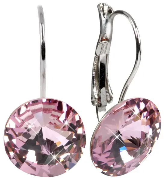 Levien Elegantné náušnice Rivoli Light Amethyst