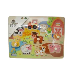 BABU - Drevené vkladacie puzzle veľká FARMA