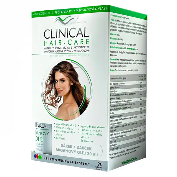 Clinical Hair-care 90 kapsúl + Arganový olej 20 ml
