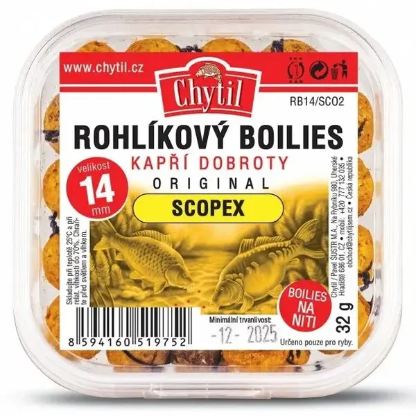 Chytil rohlíkové boilies 14 mm 32 g - broskyňa