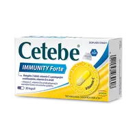 Cetebe IMMUNITY Forte, vitamin C s postupným uvolňováním, vitamin D a zinek 30 kapslí