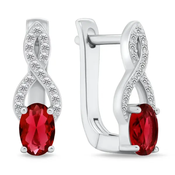 Brilio Silver Pôvabné strieborné náušnice so zirkónmi EA293DPW