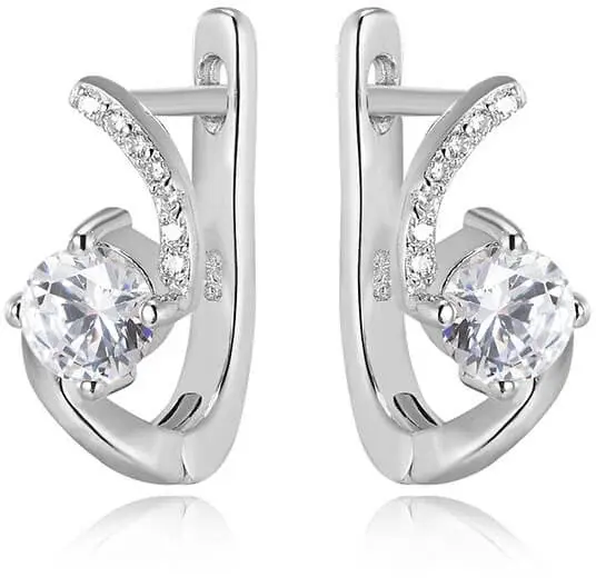 Beneto Stříbrné náušnice s kamínky AGU1164