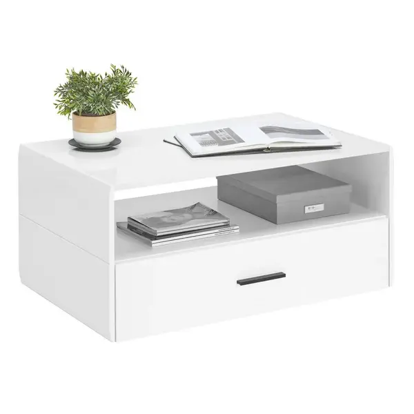 Hom`in KONFERENČNÍ STOLEK, bílá, kompozitní dřevo, 93,2/42,7/60,2 cm