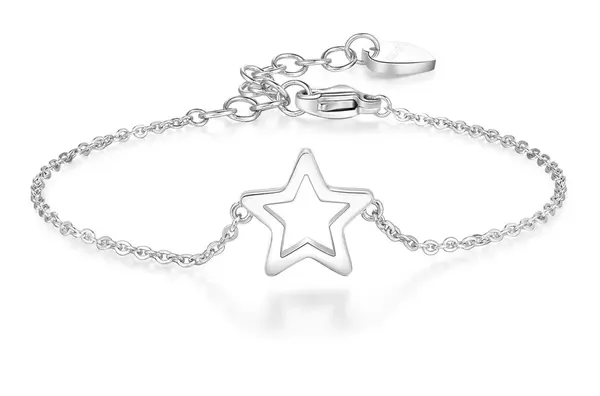 S'Agapõ Ocelový náramek s hvězdou Click SCK18