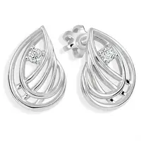 Soliter Půvabné stříbrné náušnice se zirkony 436 001 00543 04