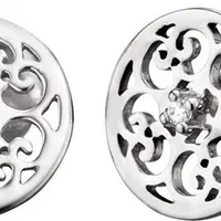 Engelsrufer Stříbrné náušnice s ornamentem a zirkony ERE-ORNA-ZI-ST