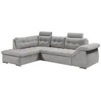 MID.YOU ROHOVÁ SEDAČKA, textil, kompozitní dřevo, šedá