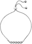 Hot Diamonds Něžný stříbrný náramek s topazy a pravým diamantem Willow DL581