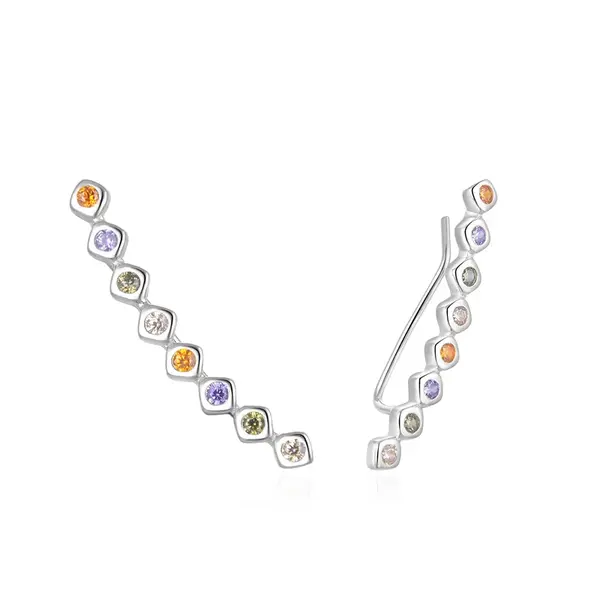 MOISS Hravé podélné náušnice ze stříbra E0002383