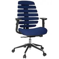 MID.YOU OTOČNÁ ŽIDLE, plochá tkanina, modrá, černá