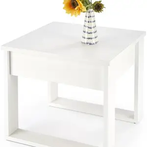 HALMAR Dřevěný konferenční stolek NEA KWADRAT bílý