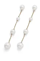 Oliver Weber Dlouhé pozlacené náušnice s perličkami Oceanides 23080G