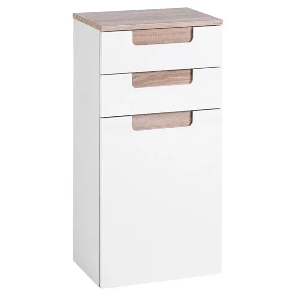 Held SPODNÍ SKŘÍŇKA, bílá, Sonoma dub, bílá, 40/79/27 cm
