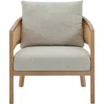 Livetastic KŘESLO, textil, dřevo, krémová, béžová