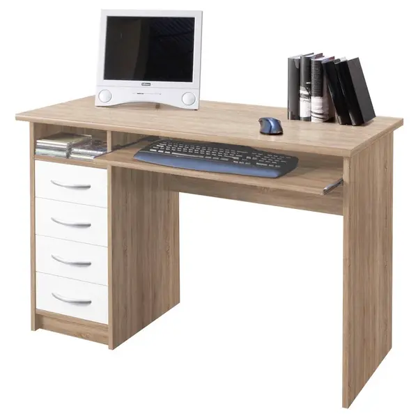 Livetastic PC STŮL, Sonoma dub, bílá, 110/75/55 cm