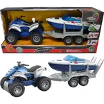 CITY SERVICE CAR - 1:16 Čtyřkolka s přívěsem - motorový člun
