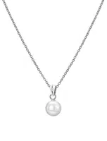 Hot Diamonds Půvabný stříbrný náhrdelník s diamantem a perličkou Diamond Amulets DP895 (řetízek, přívěsek)