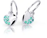 Cutie Jewellery Dětské náušnice z bílého zlata C2160-10-X-2 světle zelená