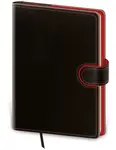 Denní diář 2026 B6 Flip černo/červený