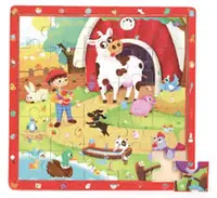 Dřevěné puzzle Zvířátka na farmě