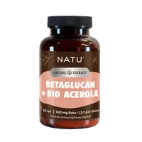 NATU Natural Extract, BetaGlukan 500 mg s BIO acerolou 60 kapslí