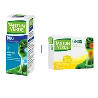TANTUM VERDE DUO 1,5 mg/ml + 5 mg/ml orální sprej, roztok a Tantum Verde Lemon 3mg 20 pastilek