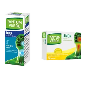 TANTUM VERDE DUO 1,5 mg/ml + 5 mg/ml orální sprej, roztok a Tantum Verde Lemon 3mg 20 pastilek