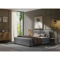 MID.YOU POSTEL BOXSPRING, 200/200 cm, světle šedá