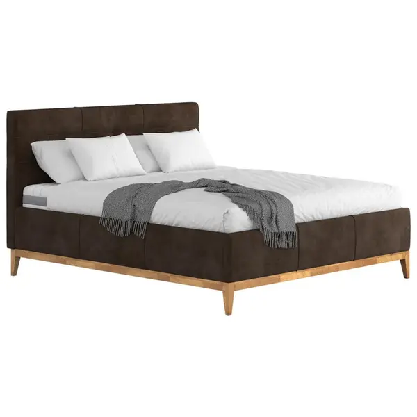 MID.YOU ČALOUNĚNÁ POSTEL, 180/200 cm, hnědá