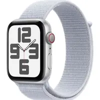 APPLE Watch SE (2024) Cellular 44mm Stříbrný hliník s oblačně modrým provlékacím řemínkem