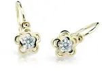 Cutie Jewellery Zlaté detské náušnice C2204-10-X-1 biela