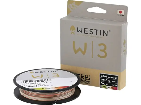 Westin splétaná šňůra w3 oceanic swirl 8-braid marine mix 300 m - 0,37 mm 34,6 kg