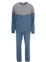 Dagi Dlhé pyžamo  modrá melírovaná / sivá melírovaná