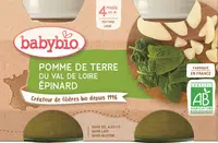 BABYBIO brambory se špenátem 2 x 130 g