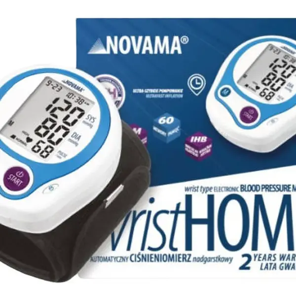 NOVAMA WRIST HOME Zápěstní tlakoměr s IHB a ESH