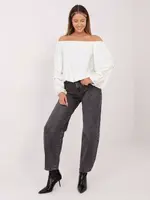 Halenka s odhalenými rameny ecru