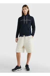 Tommy Hilfiger modrá mikina s kapucí