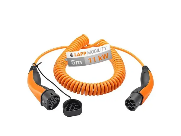 Kabel nabíjecí LAPP 61799 typ 2 11kW 20A 3 fáze 5m pro elektromobil - zánovní