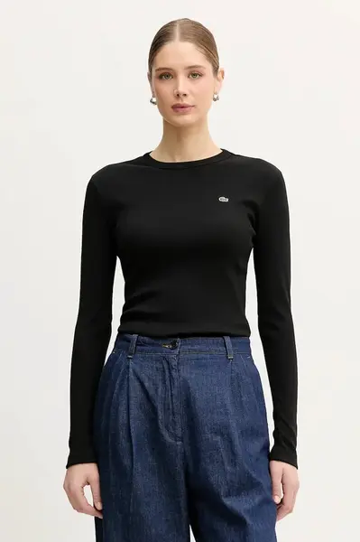 Bavlněné tričko s dlouhým rukávem Lacoste