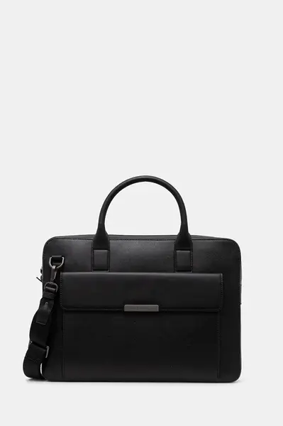 Kožená taška na notebook Tommy Hilfiger