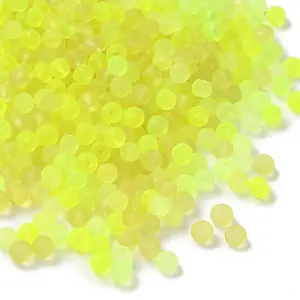 Frosted Transparent Glass Beads