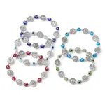 Evil Eye Lampwork & Alloy Beaded Stretch Bracelet