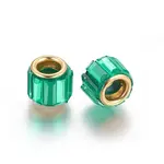 Brass Cubic Zirconia European Beads